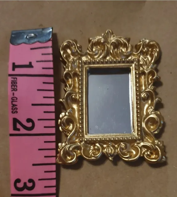(HP4) 1/12th scale Miniature DOLLS HOUSE ORNATE MIRROR New