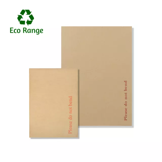 Eco Friendly Range│Hard Board Backed Envelopes Please Do Not Bend Manilla Brown