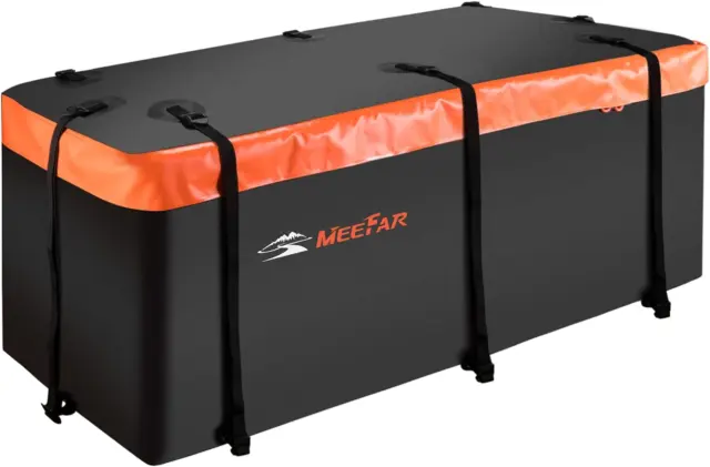 MeeFar Hitch Mount Cargo Carrier Bag Soft Shell 100% Waterproof 20 Cubic Feet 8