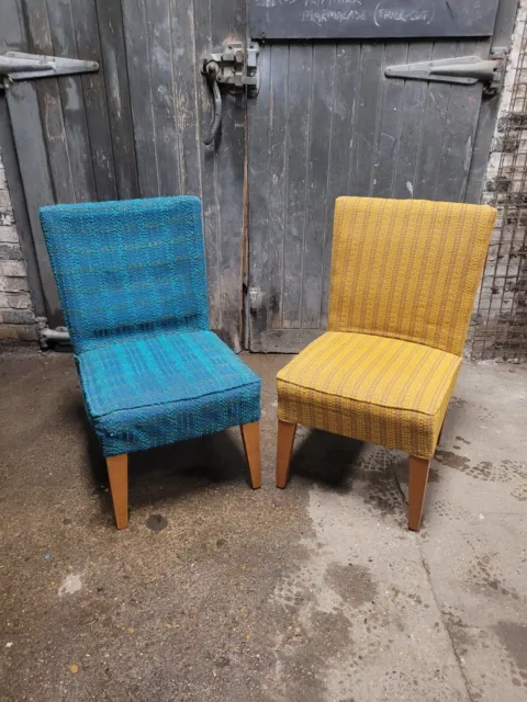 Pair Of Matching Retro Mid Century Cocktail Chairs Bedroom Chairs