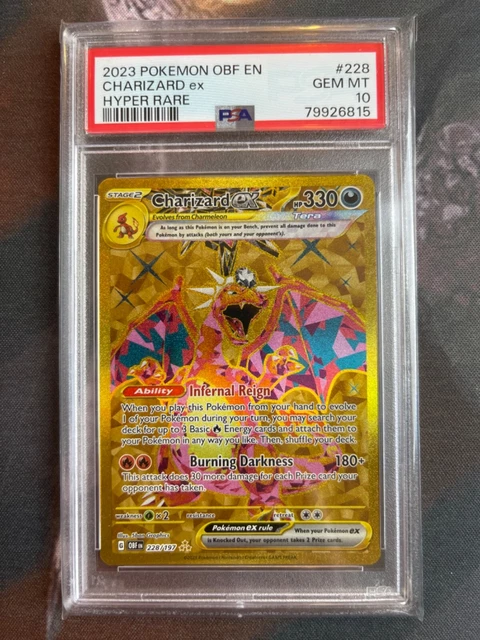 here's the hyper-rare charizard-ex code in pokemon tcg... CHARIZARD EX PSA 10 Hyper Rare Obsidian Flames Pokemon Card EUR 186,11 ...