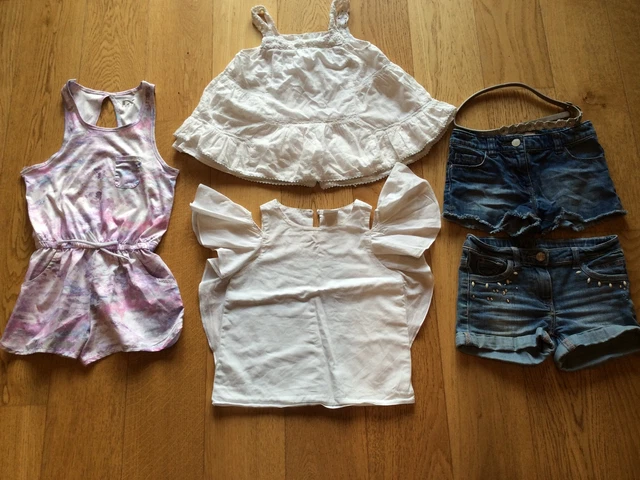Bundle Girls Summer outfits Clothes From Next Age 5-6 Denim Shorts