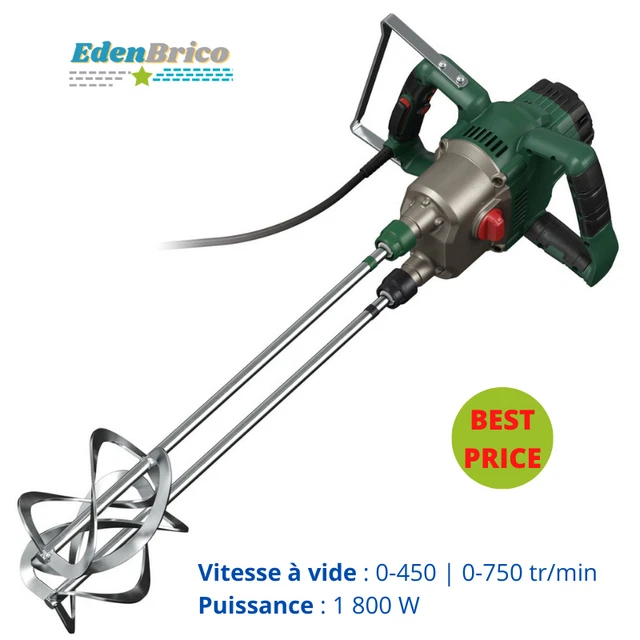Malaxeur Double Fouets »PDRW 1800 B1«, 1800 W Vitesse à Vide 0-450 | 0-750t-90 L