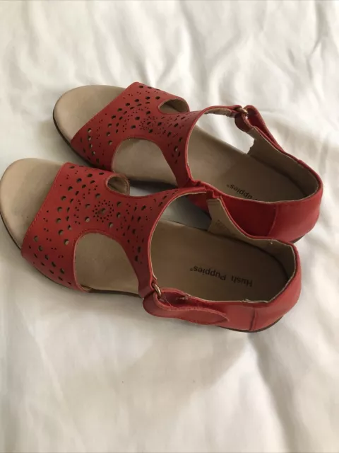 Hush Puppies Red Ladies Support Sandals Size 38 3