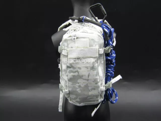 1/6 Scale Toy Special Forces Snow Field Op. - Winter Camo Backpack w/Rope