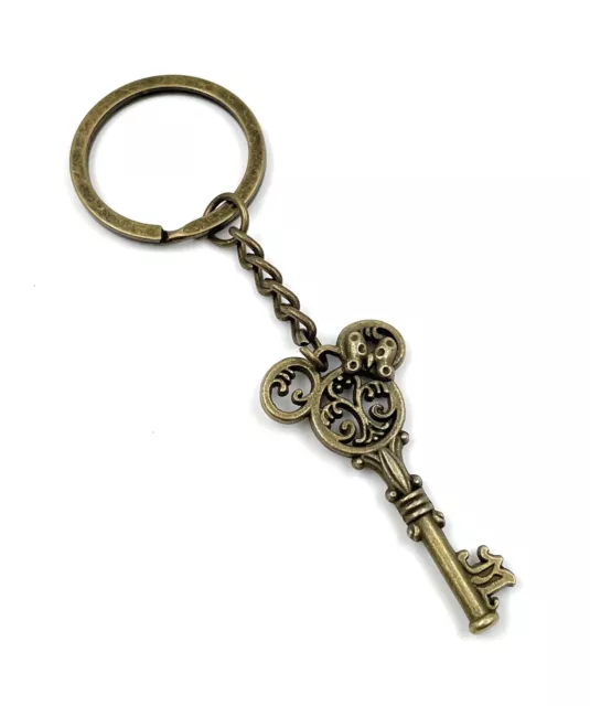 Key Mouse Antique Key Ring Metal Lucky Charm Pendant