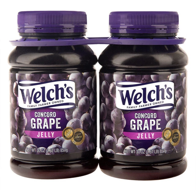 4 PACK Welch's Concord Grape Jelly (30 oz., 4 pk.) EXP DEC 2023 - FREE SHIPPING