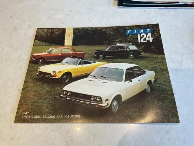 1972 Fiat 124 Brochure 7005 Spider Coupe Wagon Sedan