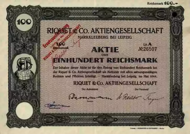 Riquet & Co. 1944 Markkleeberg Gautzsch Leipzig KONSÜ Magdeburg Waldbaur Kaffee