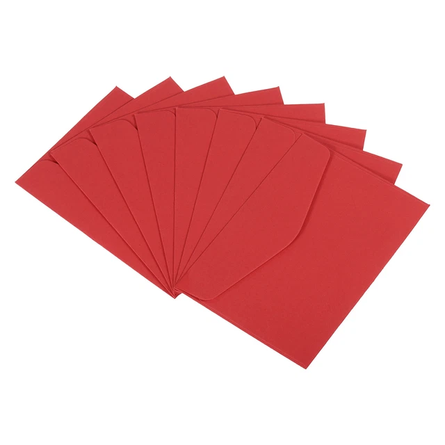 Mini Sobres, 24pzs Mini Regalo Tarjeta Tarjeta Sobre para Pequeña Nota, Rojo