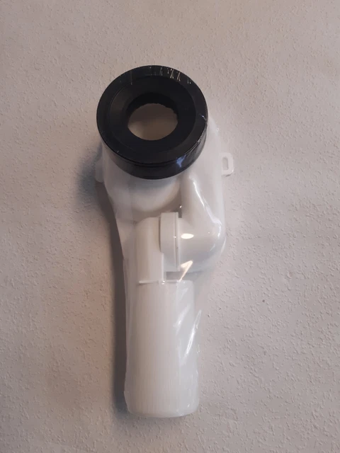 Jimten Urinalsiphon S-3801 – Mit Absaugung, Horizontaler Ausgang DN 50/40, Für 2 & 4 Liter Spülung