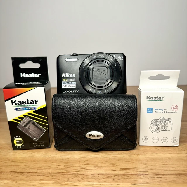 ⚡️NIKON Coolpix S7000 16MP Black Digital Camera + Case 👉NEW Battery & Charger👈
