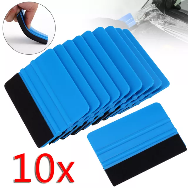 10Pcs Felt Edge Scraper Kit Car Decals Vinyl Wrap Wrapping & Tint Squeegee Tools