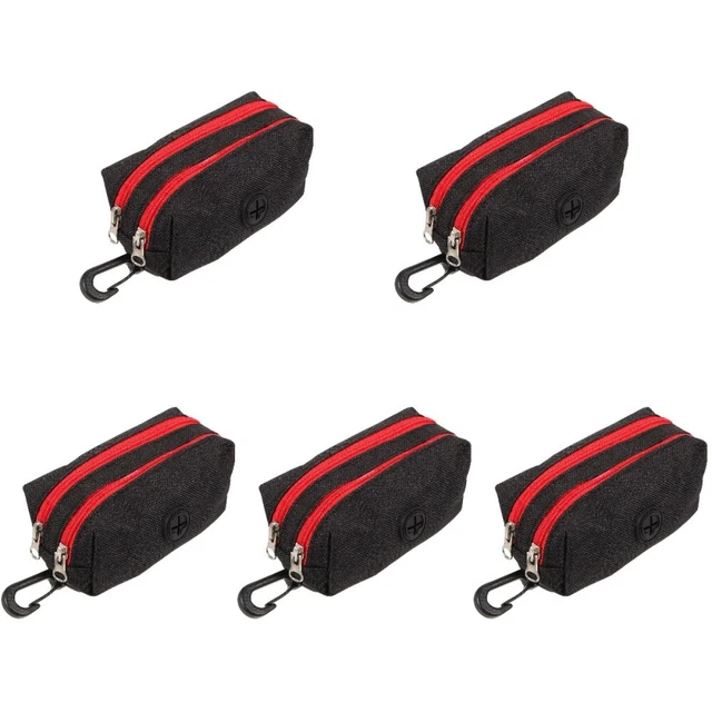 5 PIEZAS Bolsa de desechos para mascotas Oxford Tela Perro Bolsas de desechos Soporte Bolsa de desechos Perro Dispensador de bolsa de desechos