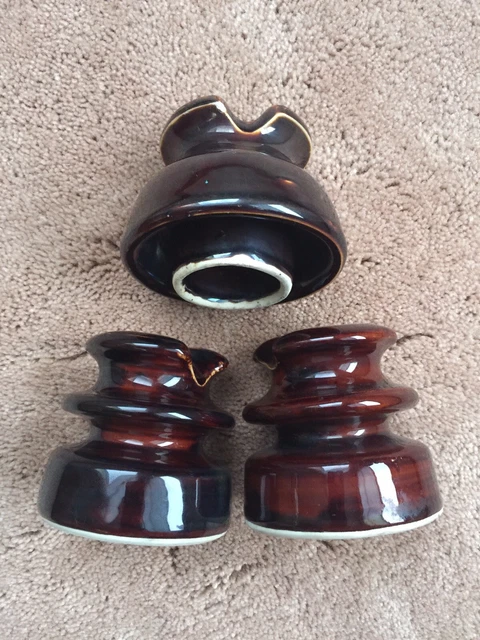 Vintage Locke Hi Top 66 USA Porcelain Insulators 3