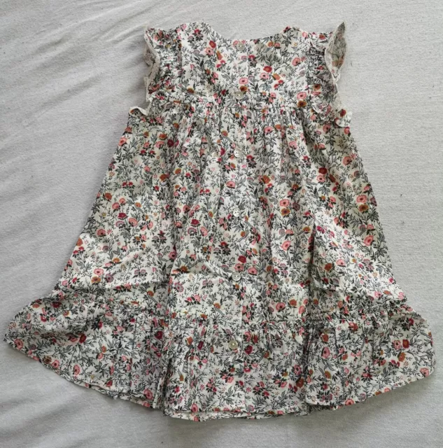 Tartine Et Schokolade Baby Mädchen Blumenmuster Freiheit Druck Kleid neu mit Etikett 2