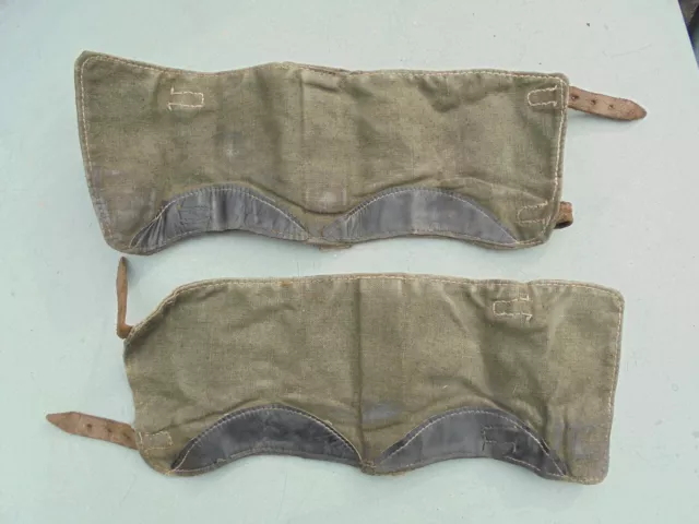 Dachbodenfund Wehrmacht Ausrüstung 2WK - Paar Gamaschen für Schnührschuhe