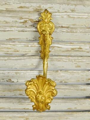 Gorgeous Large Single Antique French Gilded Metal Curtain Tie / Hold Back 19th C