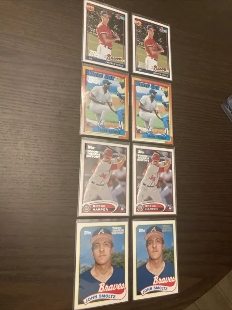 2018 Topps Archives Rookie History SP x8 Card Lot🔥Harper, Thomas, Smoltz, Jones