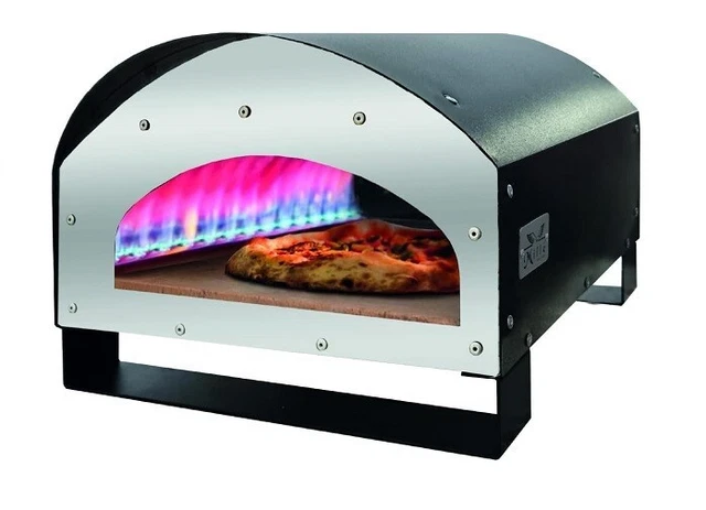 Forno Per Pizza Portatile A Gas Gpl Modello Perseo Nero Cm 45X60X32H