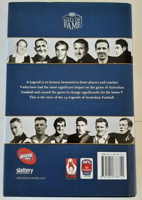 Legends of the Australian Football Hall of Fame by Bruce Eva Hardcover Book 2