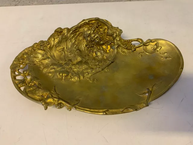 Antik Französisch Jugendstil Vergoldetes Bronze Louchet Ciseleur Theophile