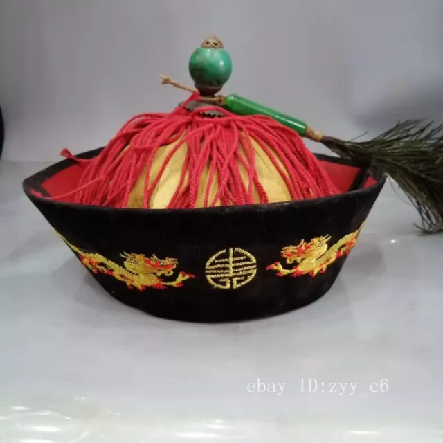 China Old collection Qing Dynasty The prince Qing court official hat