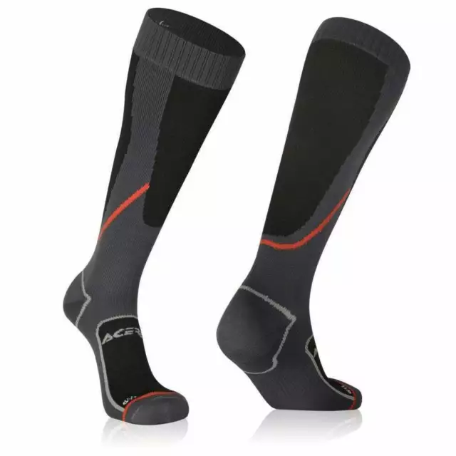 Acerbis Wasserdichte Lange Socken Nicht Nass Schwarz Motocross Mx Enduro Trails Neu Erwachsene