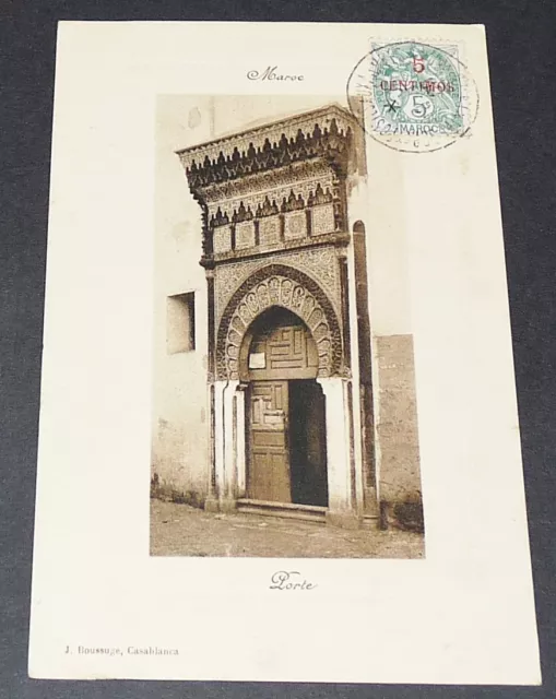 Cpa Carte Boussuge 1909 Colonies France Afrique Maroc Maghreb Porte