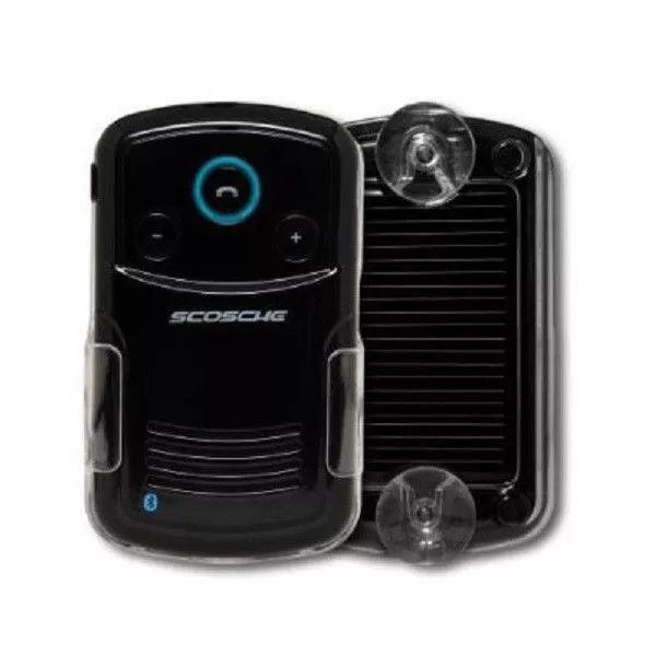 Scosche Car Speakerphone Solar Powered Handfree Bluetooth w/Caller ID - Black