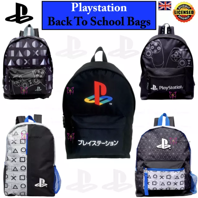 Official Children's Playstation Logo Controller PSP School Backpack Roxy Bag