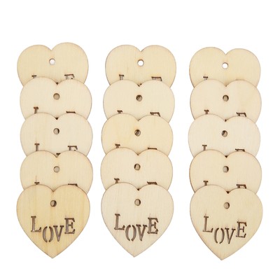 Pannello in legno a forma di cuore da appendere o appendere 16 x 14,5 cm per la decorazione di interni 