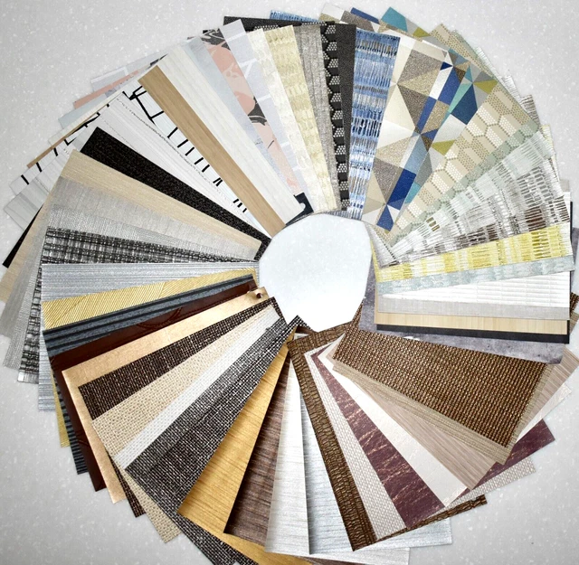 ~6"" x 8"" CUBIERTA DE PARED DE VINILO Hojas de muestra TEXTURAS Papel pintado 55 piezas LOTE Muchos Estilos