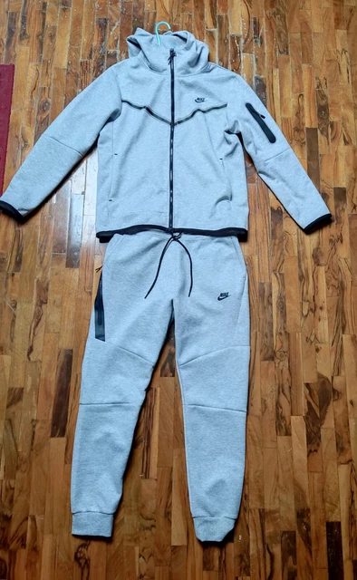 Tuta Nike Uomo completo felpa cappuccio pantaloni nero S M L XL tech fleece