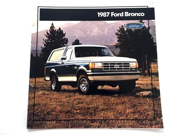 1987 Ford Bronco 18-page Original Car Sales Brochure Catalog