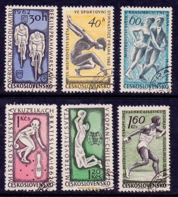 EBS Czechoslovakia 1962 - Sporting Events - Michel 1315-1320 - CTO