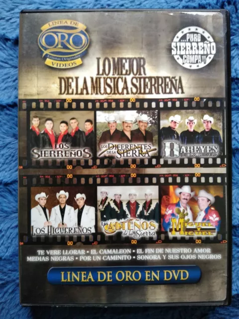 Lo Mejor De La Música Sierreńa - Línea De Oro En DVD (DVD, 2007 FUERA DE IMPRENTA DIFÍCIL DE ENCONTRAR CON INSERTO