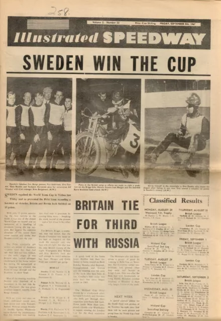 Illustrated Speedway 08/09/1967  +++ Free Uk Postage