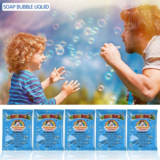 Recharge Bulles 50 Ml X2 - Solution Concentrée Pour Pistolet à Bulles - Jeux Extérieur Été - Flacon Couleur Aléatoire