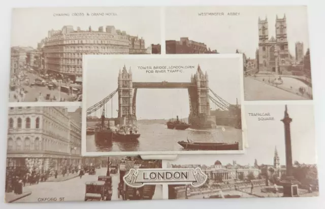 Novelty London 5 on card & 12 Pullout Views ETW Dennis Dainty Series