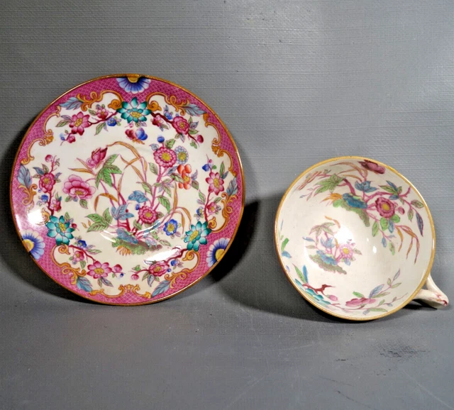 Sarreguemines Tasse Porcelaine  Fin 19ème Décor Minton 2