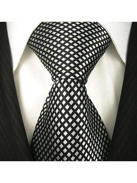 Mens Diamond Pattern Necktie by Scott Allan - Mens Tie