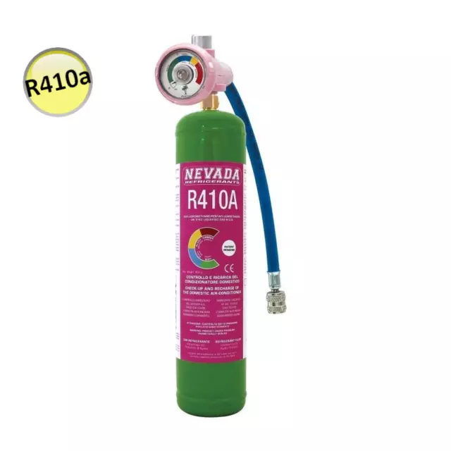 3S Kältemittel GAS R410a 800 gr DIY KIT REFILL mit Manometer KLIMAANLAGE