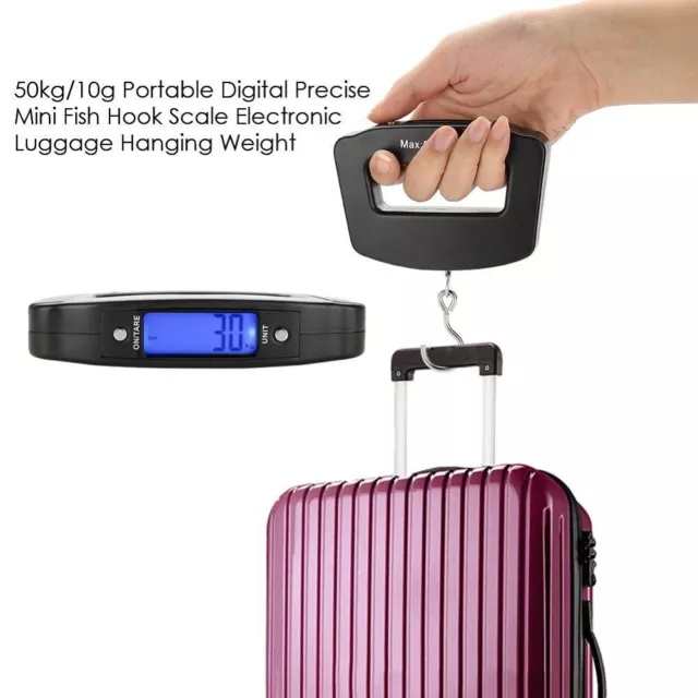 Maleta Bolsa de viaje Balanzas colgantes 50kg/10g Escala digital de equipaje