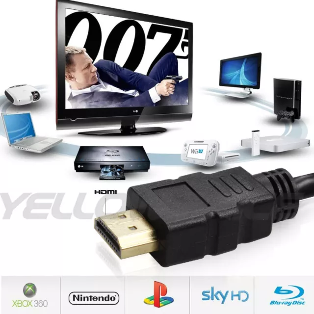 HDMI 1.4a 4K 3D HDTV PC Xbox PS4 Enchufe de Cable de Alta Velocidad 3 6 10 15 25 30 50 pies Lote 2