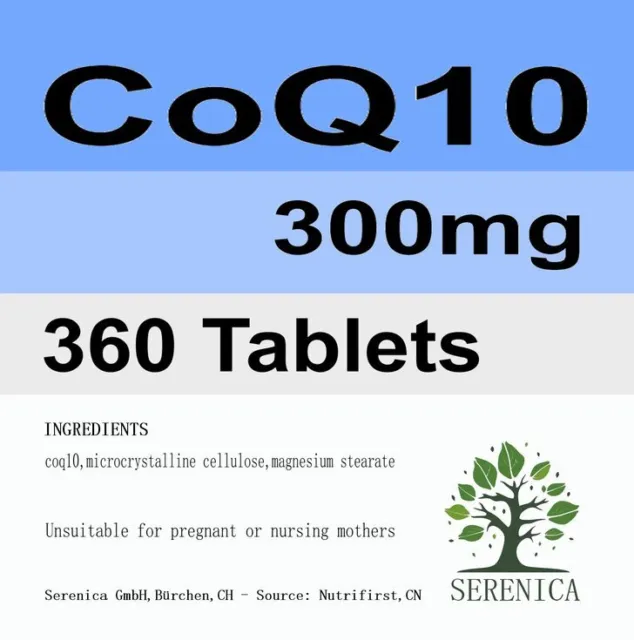 CoQ10 Ubiquinone Q10 Coenzyme 300mg x 360 Tablets