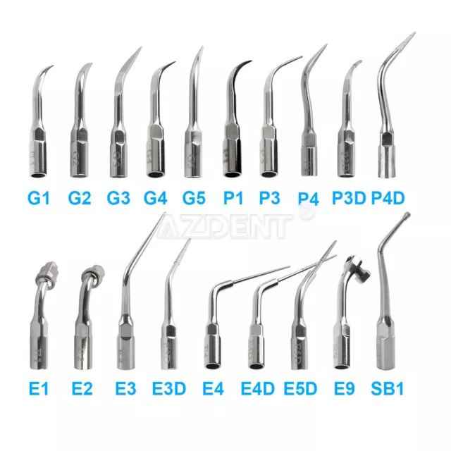 19 Type Dental Ultrasonic Scaler Scaling Endo Perio Tip Fit EMS G P E