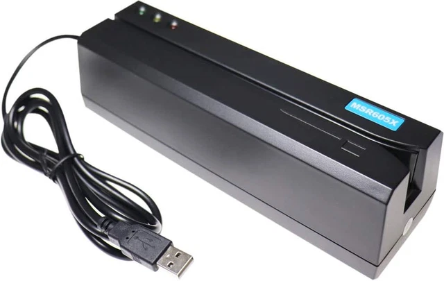 MSR605X USB Card Reader Writer Mag Swipe 3-Track Compatible w/ MSR206 MSR605 ...