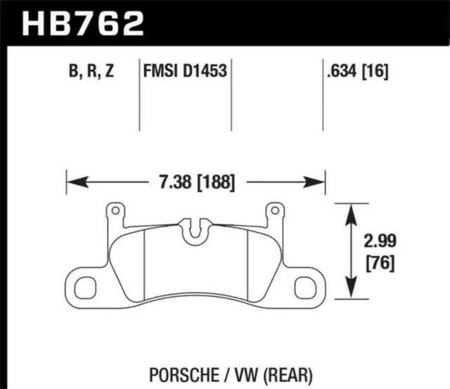 Hawk Performance HB762Z.634 Hawk Cerámico Pastilla de Freno Juegos