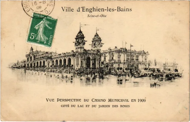 CPA ENGHIEN-les-BAINS - Vue perspective du Casino Municipal (107248)